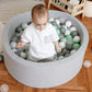 Ball Pit in Light Grey With Blue/Grey/White Balls
