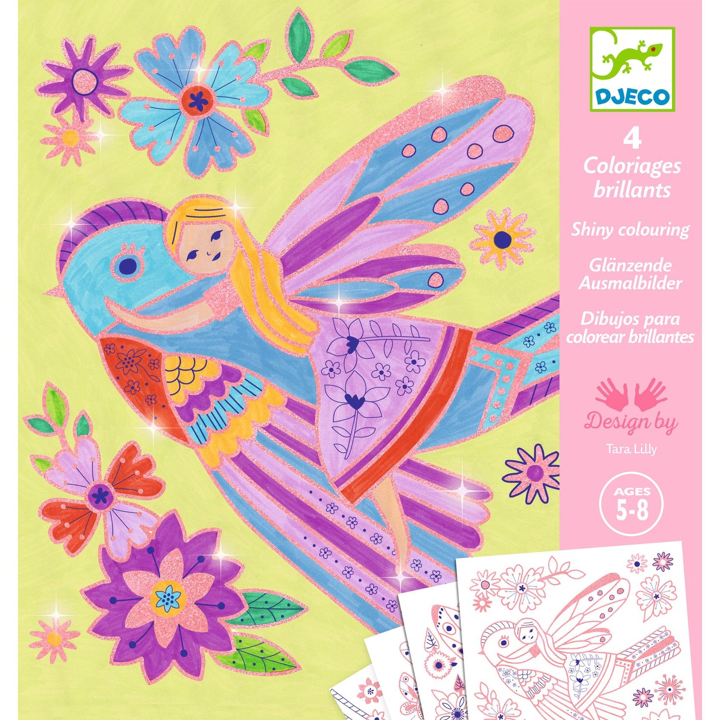 Shiny Colouring Sheets Little Wings