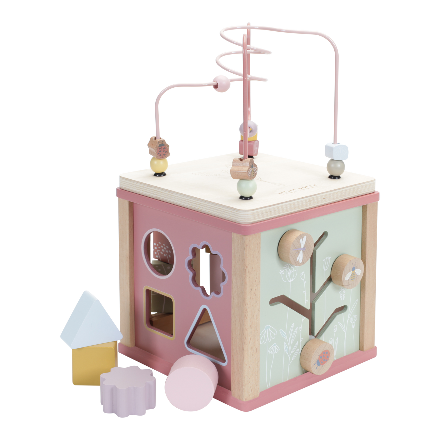 Activity Cube Pink Wild Flowers
