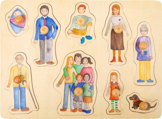 Family and Friends Wooden Peg Puzzle