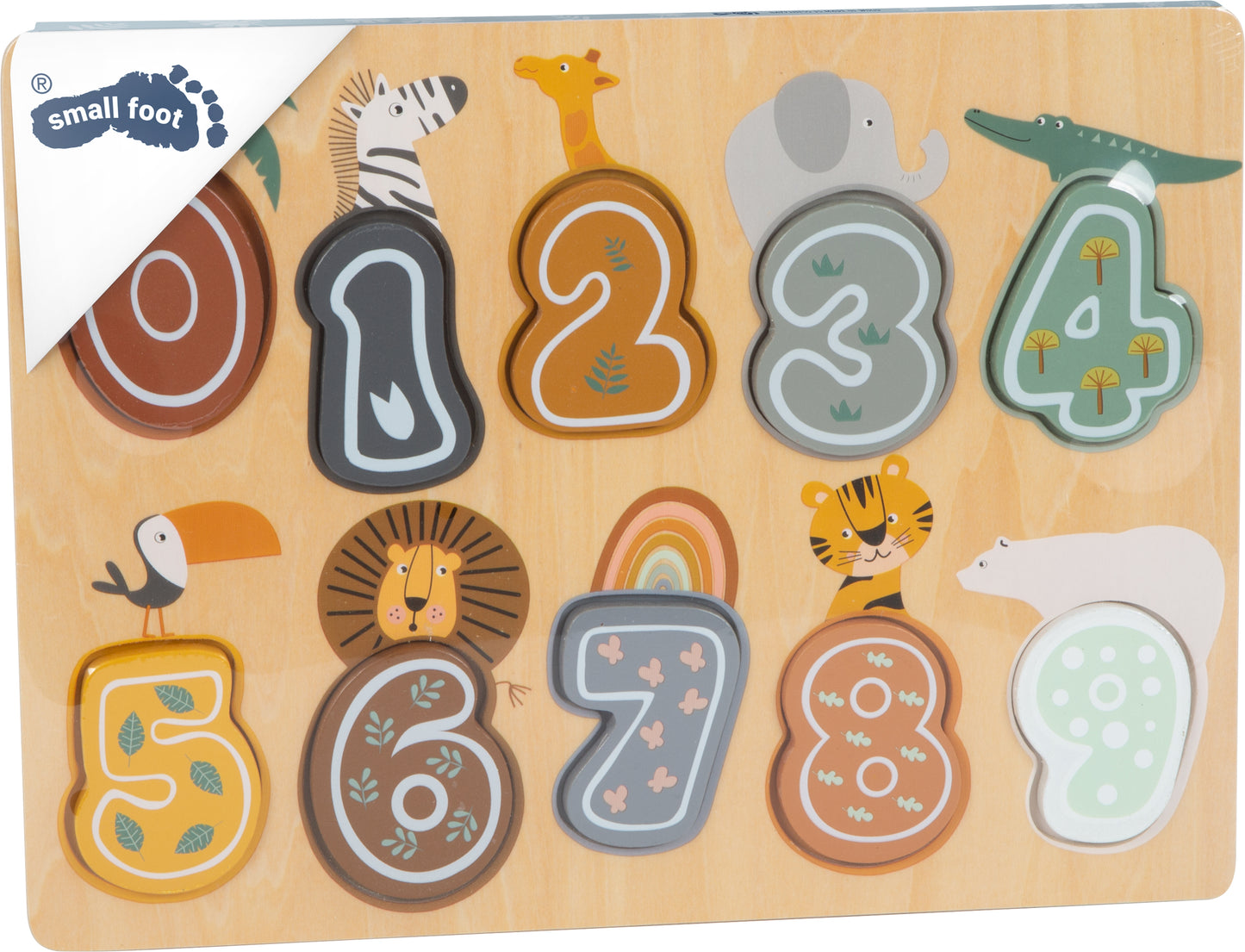 Wooden Numbers Safari Puzzle