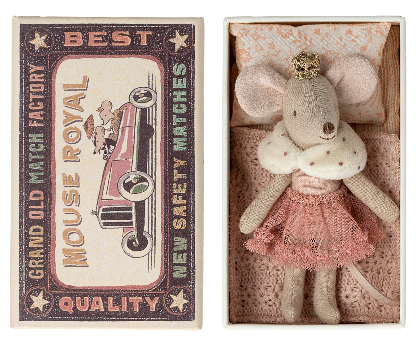 Princess Maileg Mouse Little Sister In Matchbox