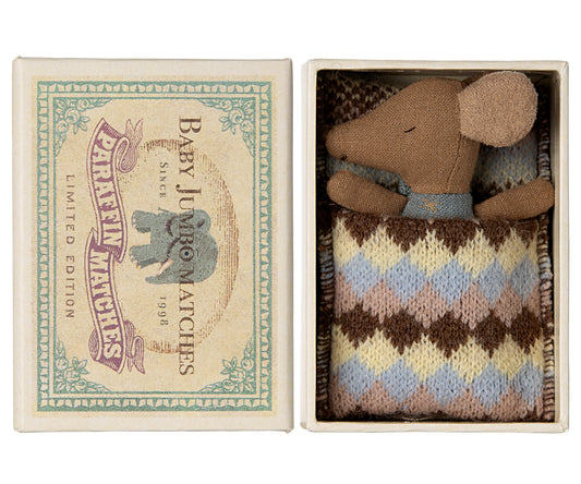 Sleepy Wakey Baby Mouse in Matchbox - Blue 2024 Edition