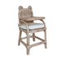 Rattan Dolls Highchair With Bear Ears