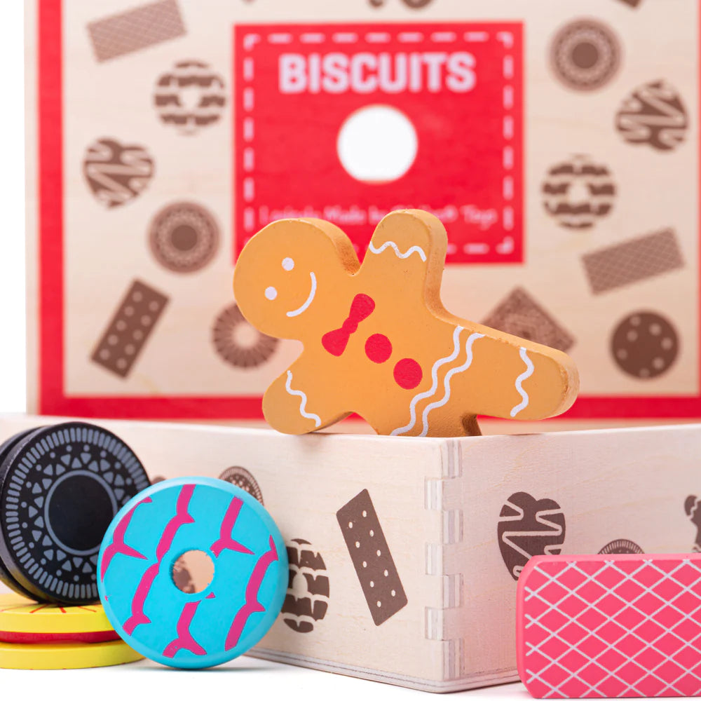 Wooden Box Of Biscuits