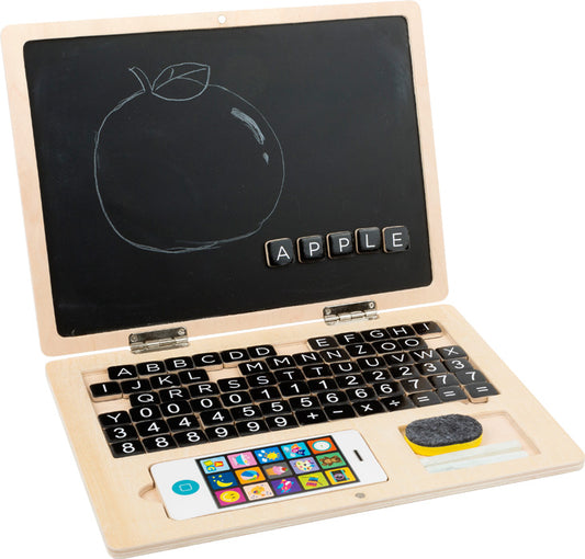 Wooden Laptop with Magnet Board