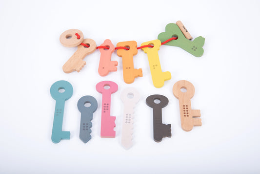Rainbow Wooden Keys - Pack of 11
